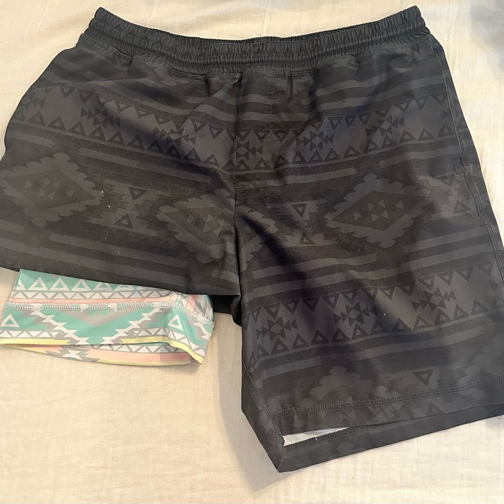 Chubbies athletic shorts with built in liner. Size large. 5.5 inseam